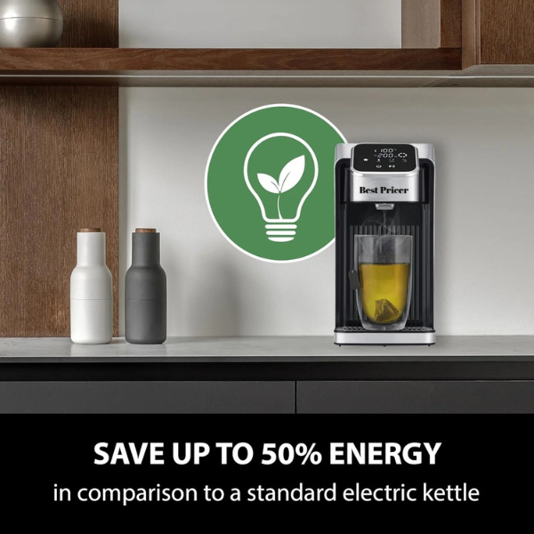 Best Pricer™ HW 770 Instant Hot Water Dispenser | Hot Water in 7 Seconds | Up to 50% Energy Savings | 13 Temperature Settings | 8 Dispense Quantities | Memory Function
