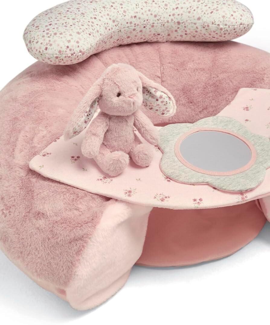 Best Pricer™ Welcome to The World Sit & Play – Pink | Soft Baby Seat | Interactive Sensory Toy | Supportive Sit & Play Cushion
