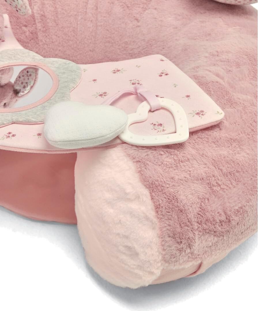 Best Pricer™ Welcome to The World Sit & Play – Pink | Soft Baby Seat | Interactive Sensory Toy | Supportive Sit & Play Cushion