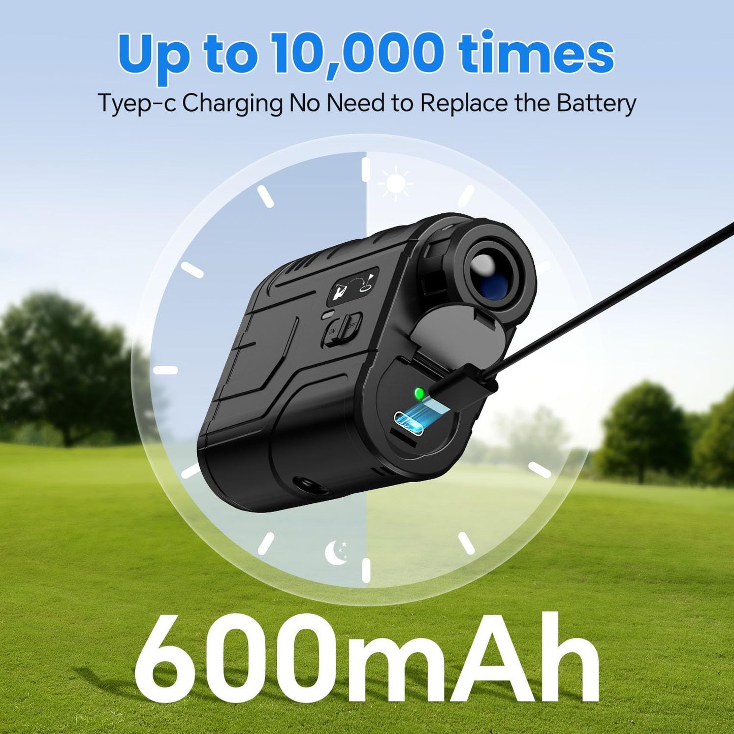 Best Pricer™ Golf Range Finder F1000S | 1200 Yards | Slope ON/OFF | Flag Lock Vibration | 7X Magnification | Rechargeable USB-C | Tournament Legal