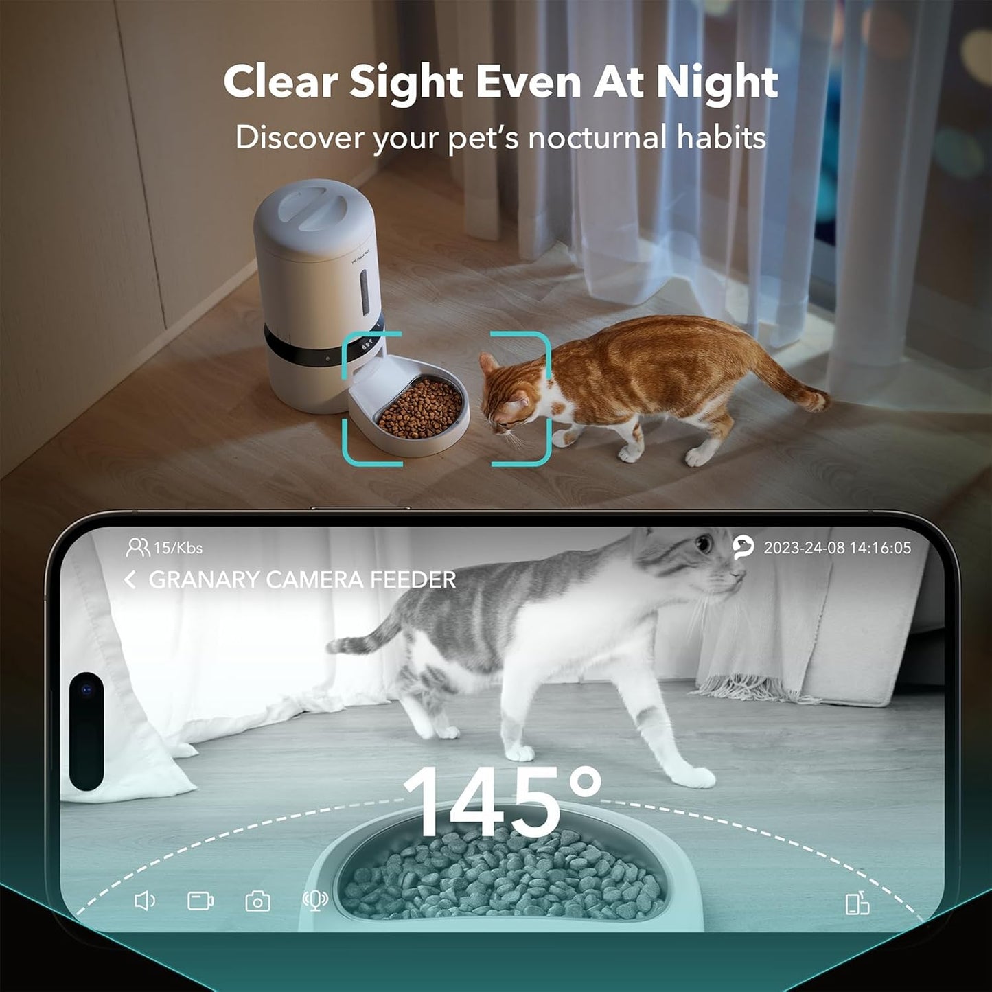 Best Pricer™ Automatic Cat Feeder with Camera (5L) | 1080p HD Live Monitoring | Smart Feeding App | Two-Way Audio | Night Vision | Food Freshness Lock System