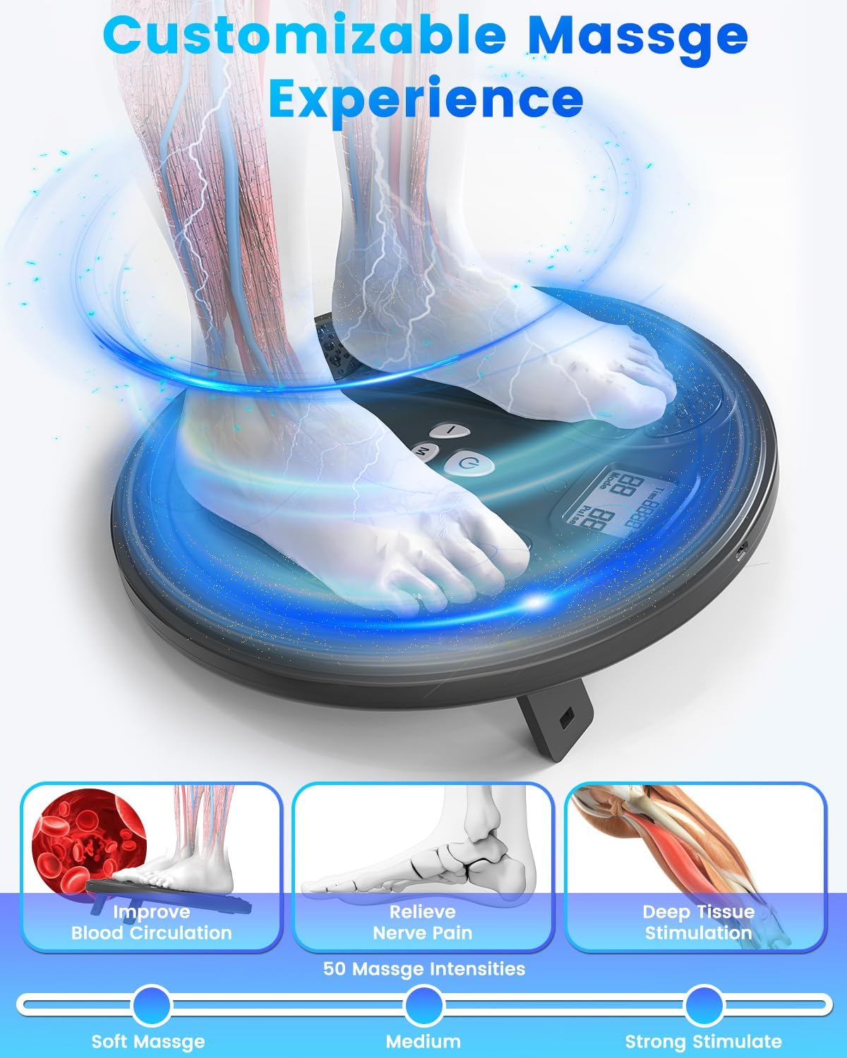 Best Pricer™ Medic Circulation Machine – EMS & TENS Foot and Leg Blood Booster | Rechargeable Electric Foot Massager | Pain & Circulation Stimulator | Neuropathy & Muscle Relief | Clinically Proven Therapy