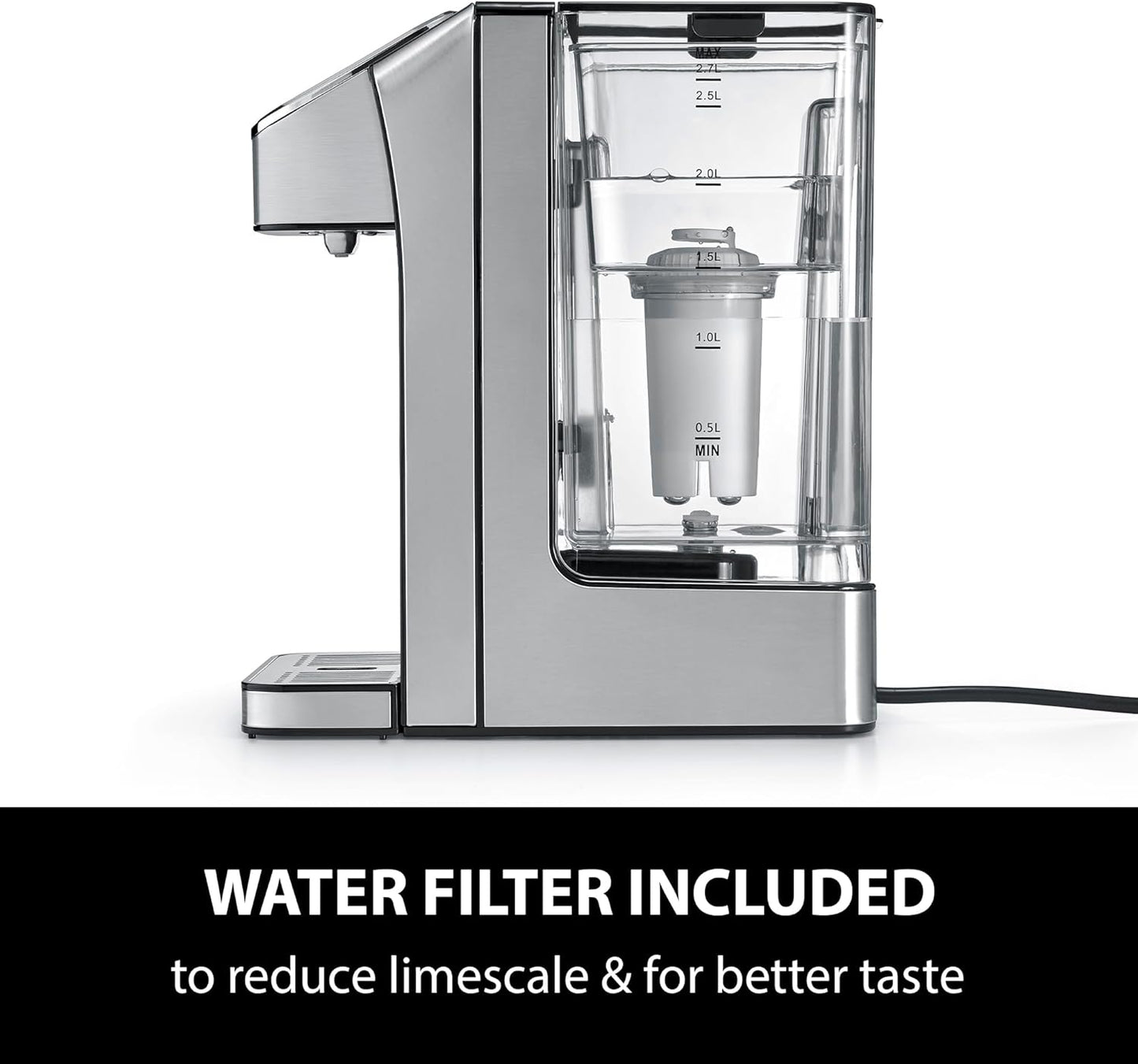 Best Pricer™ HW 770 Instant Hot Water Dispenser | Hot Water in 7 Seconds | Up to 50% Energy Savings | 13 Temperature Settings | 8 Dispense Quantities | Memory Function