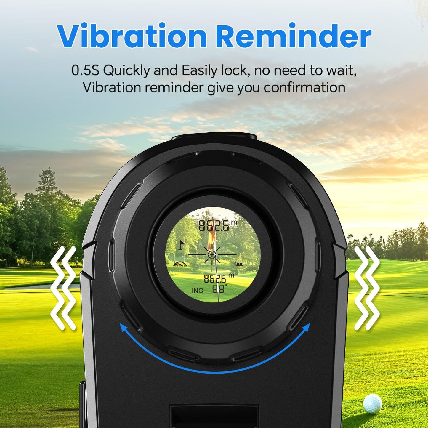 Best Pricer™ Golf Range Finder F1000S | 1200 Yards | Slope ON/OFF | Flag Lock Vibration | 7X Magnification | Rechargeable USB-C | Tournament Legal
