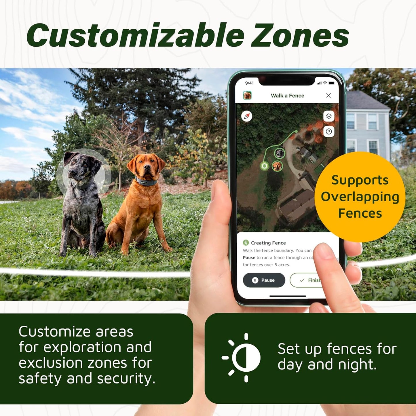 Best Pricer™ GPS Wireless Dog Fence Collar – Omni Model | Accurate & Reliable | Unlimited GPS Fences | 40+ Hour Battery Life | No Subscription Required | For Large Dog Breeds (19"–26" Neck)