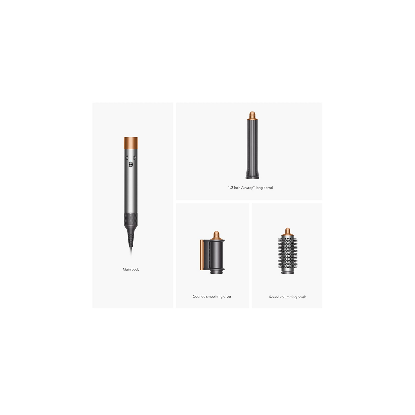 Dyson Airwrap Complete Long – Special Edition (Nickel/Copper) for Straight and Wavy Hair