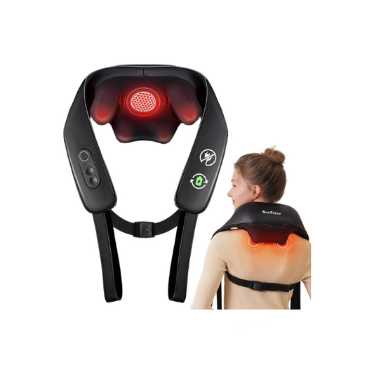 Best Pricer™ 4D Shiatsu Cordless Neck & Shoulder Massager with Heat (2025 Model) | Deep Tissue Therapy | 2 Heat Levels | 2500mAh Rechargeable Battery | Portable & Hands-Free Design