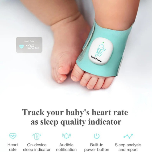 Best Pricer™ Smart Sock Baby Monitor | Track Sleep | Heart Rate | Movement | 0–12 Months | Peace of Mind for Parents