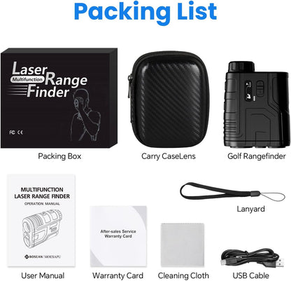 Best Pricer™ Golf Range Finder F1000S | 1200 Yards | Slope ON/OFF | Flag Lock Vibration | 7X Magnification | Rechargeable USB-C | Tournament Legal