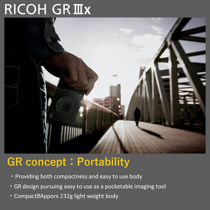 Ricoh GR IIIx Digital Camera – 40mm f/2.8 Lens, 24.2MP APS-C Sensor, Fast Hybrid AF