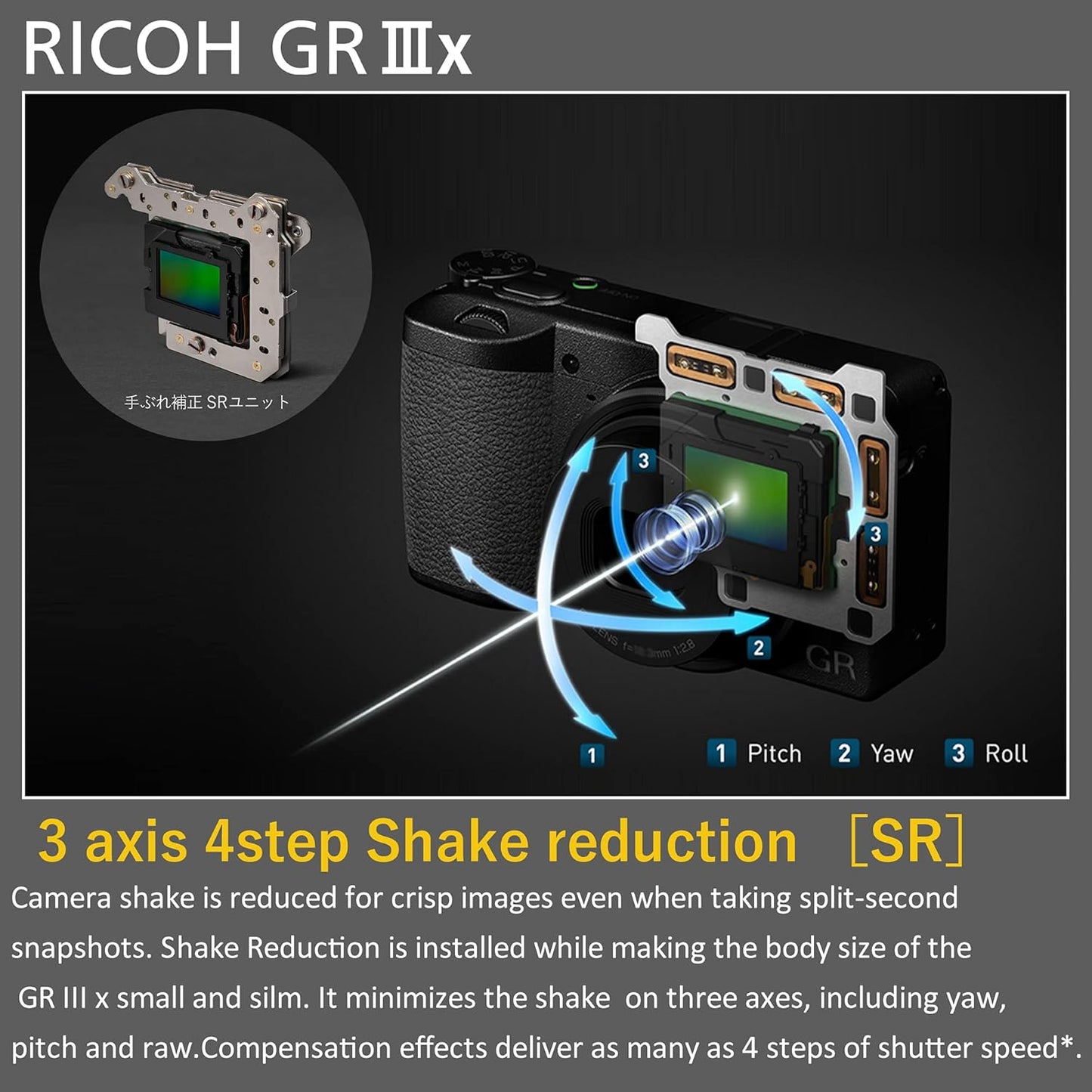 Ricoh GR IIIx Digital Camera – 40mm f/2.8 Lens, 24.2MP APS-C Sensor, Fast Hybrid AF