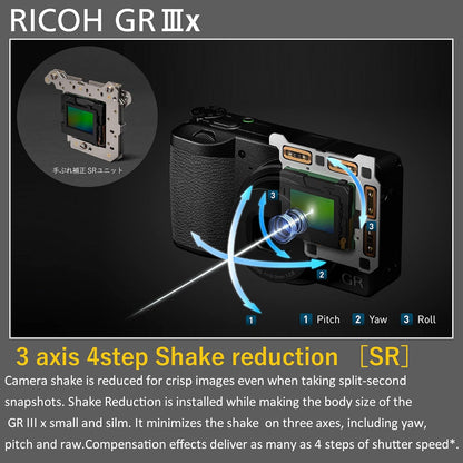 Ricoh GR IIIx Digital Camera – 40mm f/2.8 Lens, 24.2MP APS-C Sensor, Fast Hybrid AF
