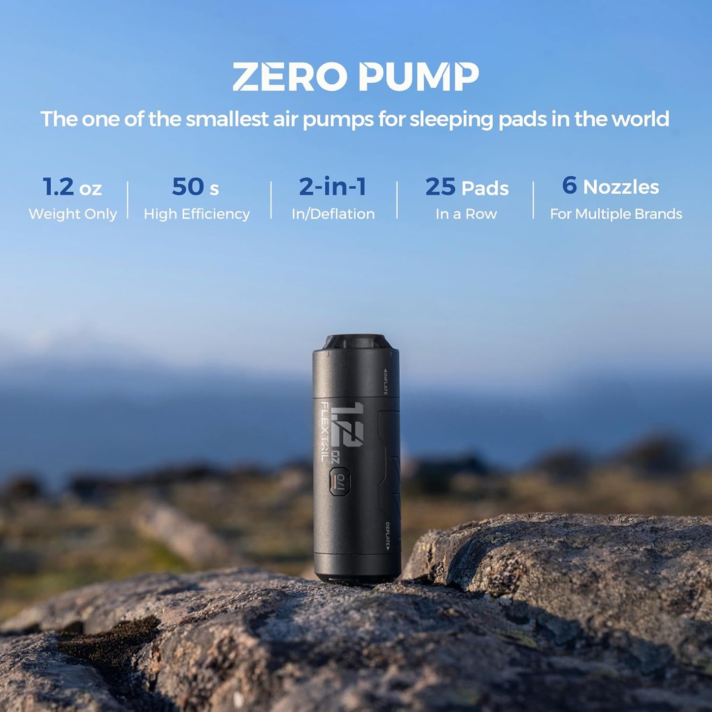 Best Pricer™ Portable Electric Air Pump (Black) | 650 mAh Rechargeable Battery | High Flow 100 L/min | Fast Inflate & Deflate | 6 Nozzles for Mattresses, Rings & Bags | Travel & Camping Essential