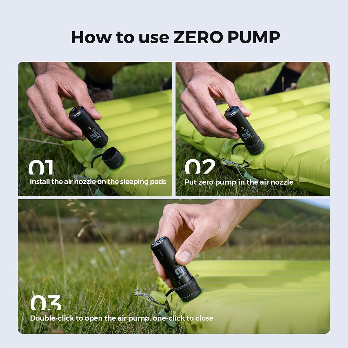 Best Pricer™ Portable Electric Air Pump (Black) | 650 mAh Rechargeable Battery | High Flow 100 L/min | Fast Inflate & Deflate | 6 Nozzles for Mattresses, Rings & Bags | Travel & Camping Essential