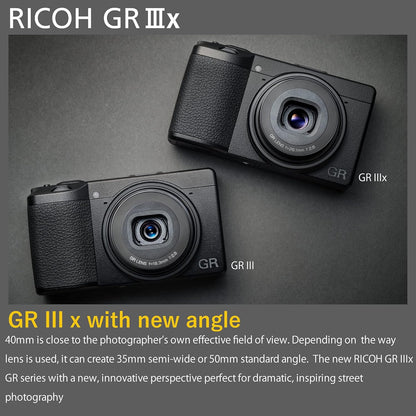 Ricoh GR IIIx Digital Camera – 40mm f/2.8 Lens, 24.2MP APS-C Sensor, Fast Hybrid AF