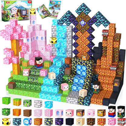 Best Pricer™ 200PCS Magnetic Building Blocks Set | STEM Montessori Toy | Creative Stacking Cubes | Sensory Learning Construction Set | For Kids Age 3–10+