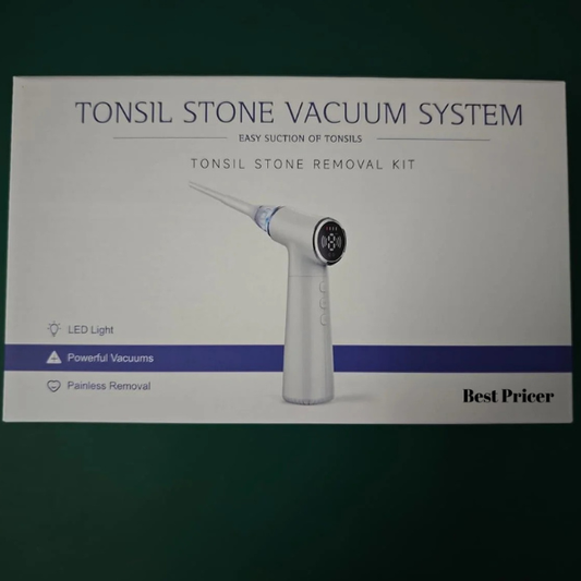 Best Pricer™ Electronic Tonsil Stone Remover Kit | 10-Piece Professional Set | Vacuum Suction Technology | 6 Suction Modes | LED Light | Dentist-Recommended Bad Breath Treatment