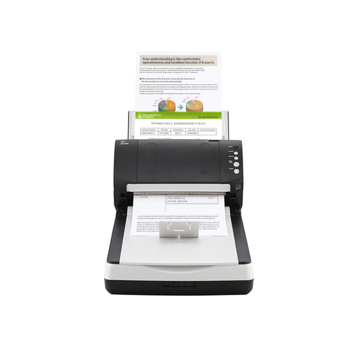 Fujitsu fi-7240 PA03670-B605 Color Duplex Scanner – 600 DPI, 40 PPM, 80-Sheet ADF & Flatbed