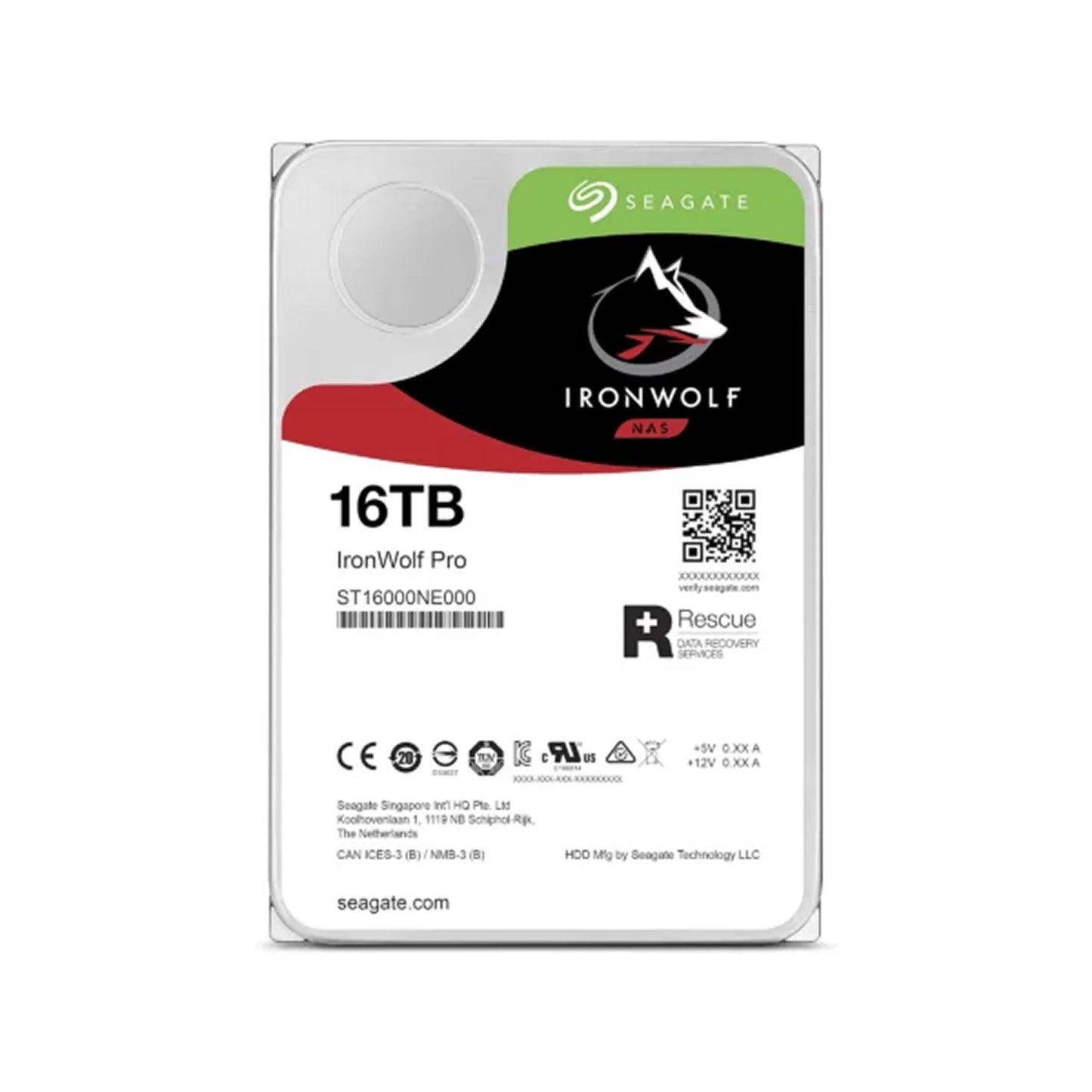 Seagate ST16000NE000 IronWolf Pro 16TB NAS Hard Drive 7200 RPM 256MB Cache CMR SATA 6.0Gb/s 3.5″ Internal HDD