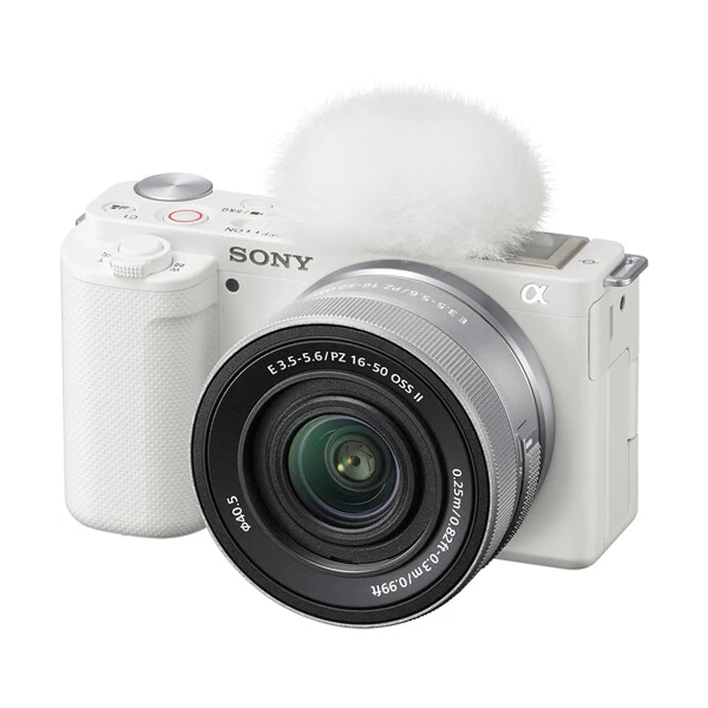 Sony ZV-E10 Mirrorless Camera with 16-50mm II Lens (ILCZV-E10K) (White)