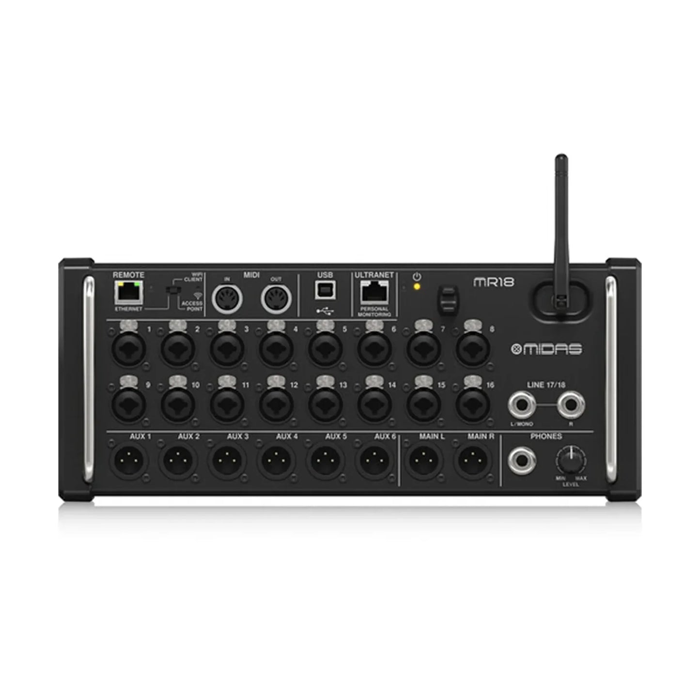 Midas MR18 18-Input Digital Rack Mixer with Wi-Fi Tablet Control