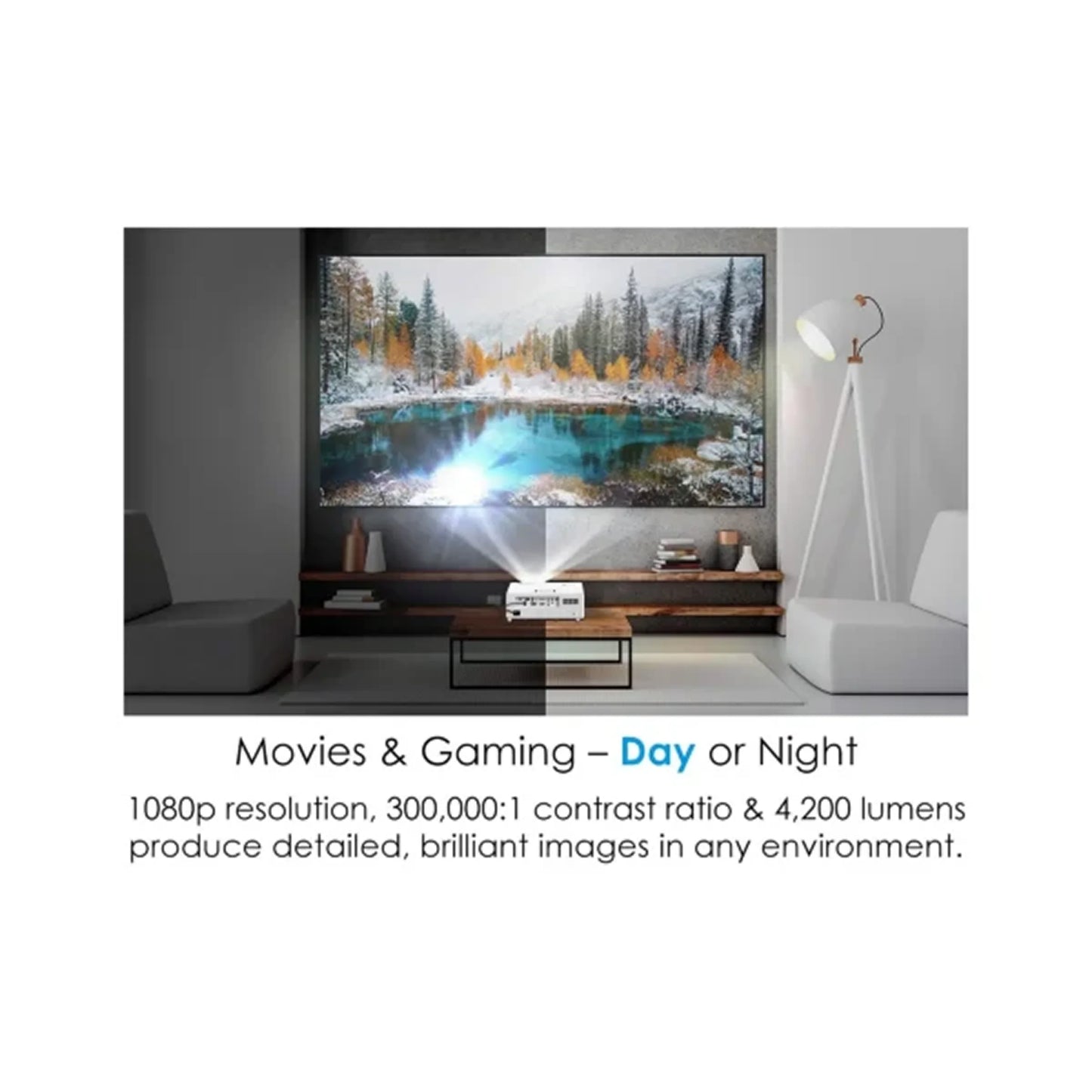 Optoma GT1090HDR 1080p HDR Short Throw Laser Home Theater Projector