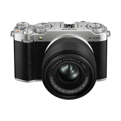 Fujifilm X-M5 Mirrorless Camera with XC 15-45mm F/3.5-5.6 Lens (Silver)
