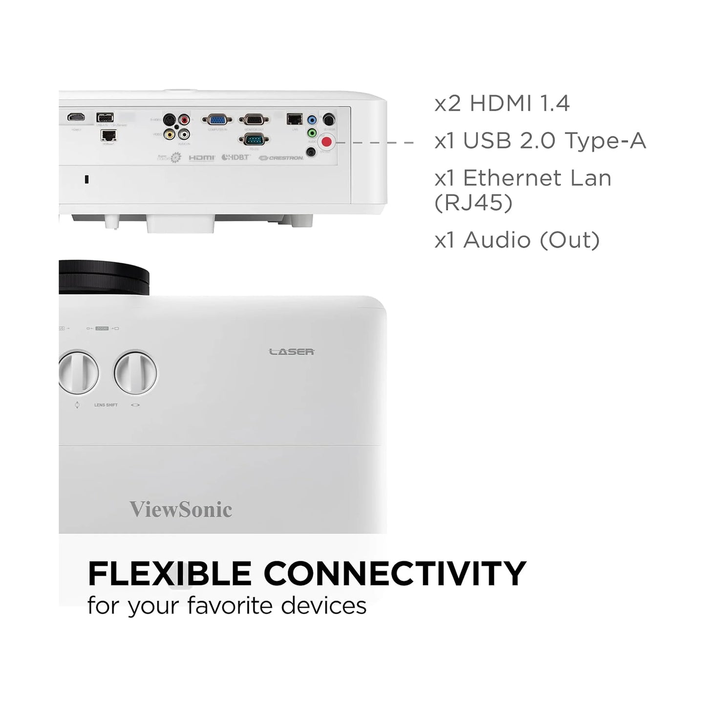 ViewSonic LS710HD 1080p Short Throw Laser Projector 4200 Lumens