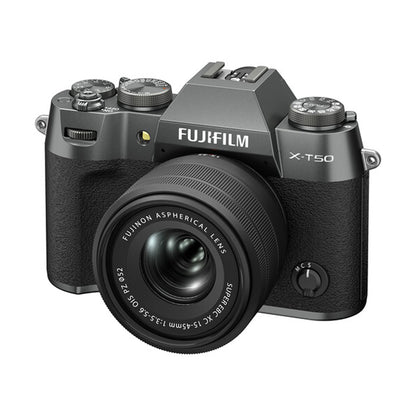 Fujifilm X-T50 Mirrorless Camera with XC 15-45mm F/3.5-5.6 Lens (Charcoal Silver)