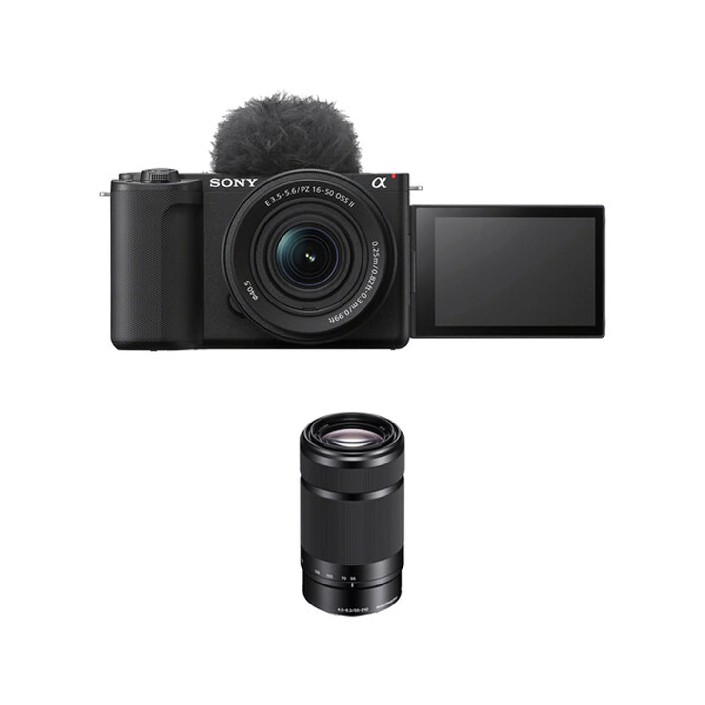 Sony ZV-E10 II Mirrorless Camera with 16-50mm II and 55-210mm Lens (ZV-E10M2X) (Black)