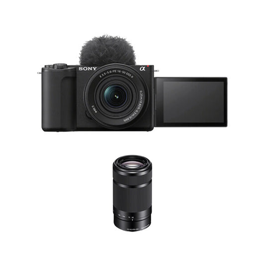Sony ZV-E10 II Mirrorless Camera with 16-50mm II and 55-210mm Lens (ZV-E10M2X) (Black)